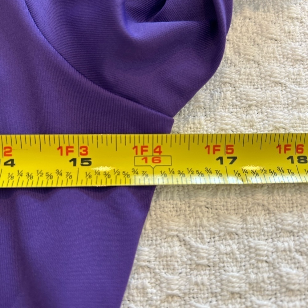 Danskin / Dancewear/ NWT/ Women's Purple Scoopneck Long Sleeve Leotard XL 14-16 - Picture 11 of 12